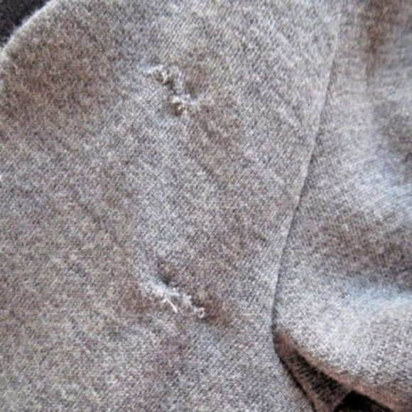 VINCE Two-Tone Drape GRAY OPEN FRONT JACKET SWEATER SMALL CHIC - Picture 8 of 8